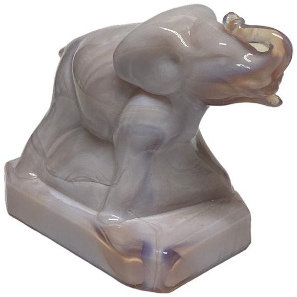 Zack the Elephant Boyd Art Glass Retired 1996 Mystique Grey - Picture 1 of 13